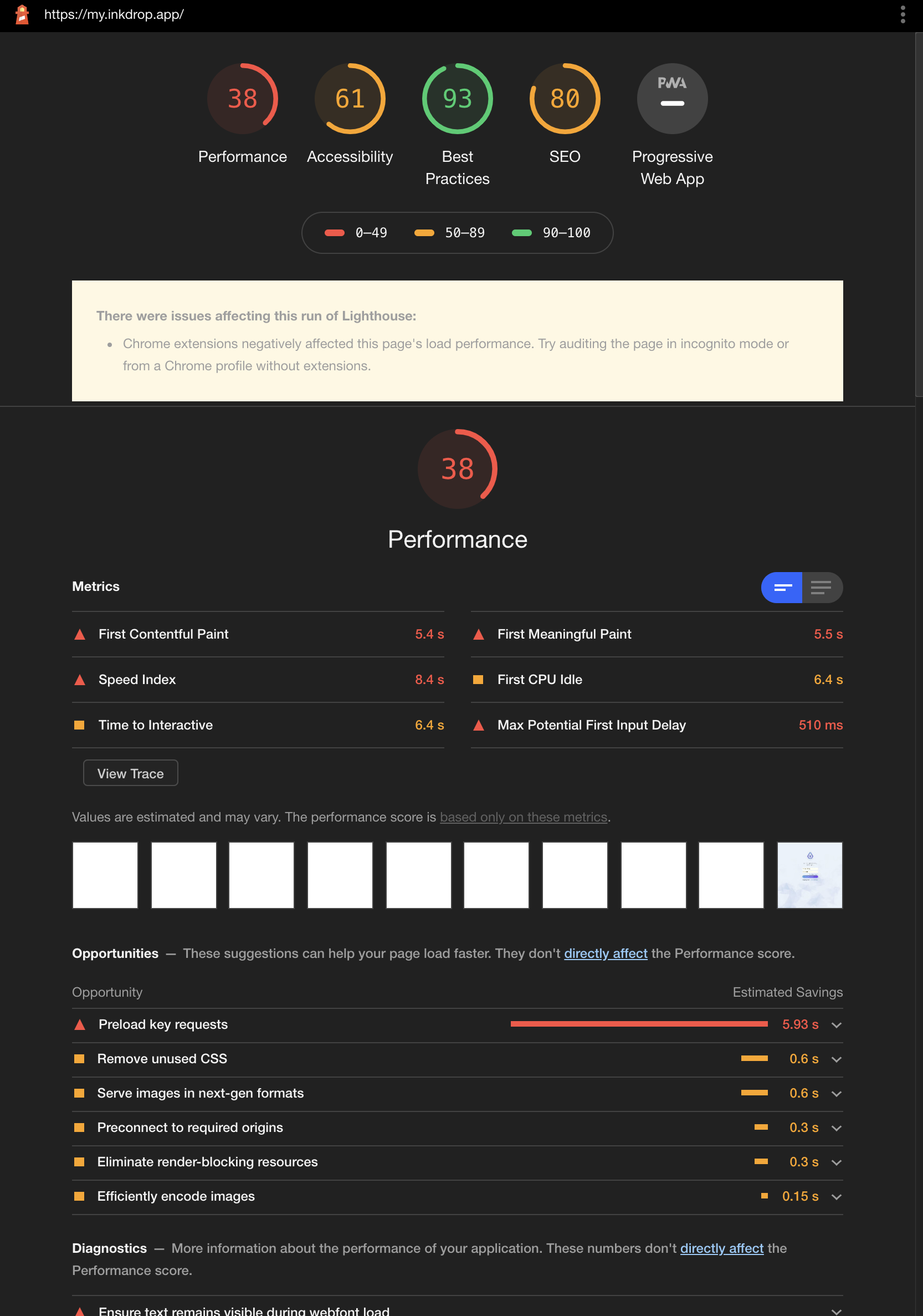 Bad performance on my.inkdrop.app